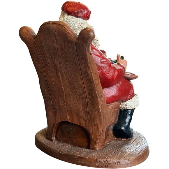 Vintage 90s Santa Claus Painting Noah’s Ark Boat Handpainted 1995 Figurine - Picture 4 of 5